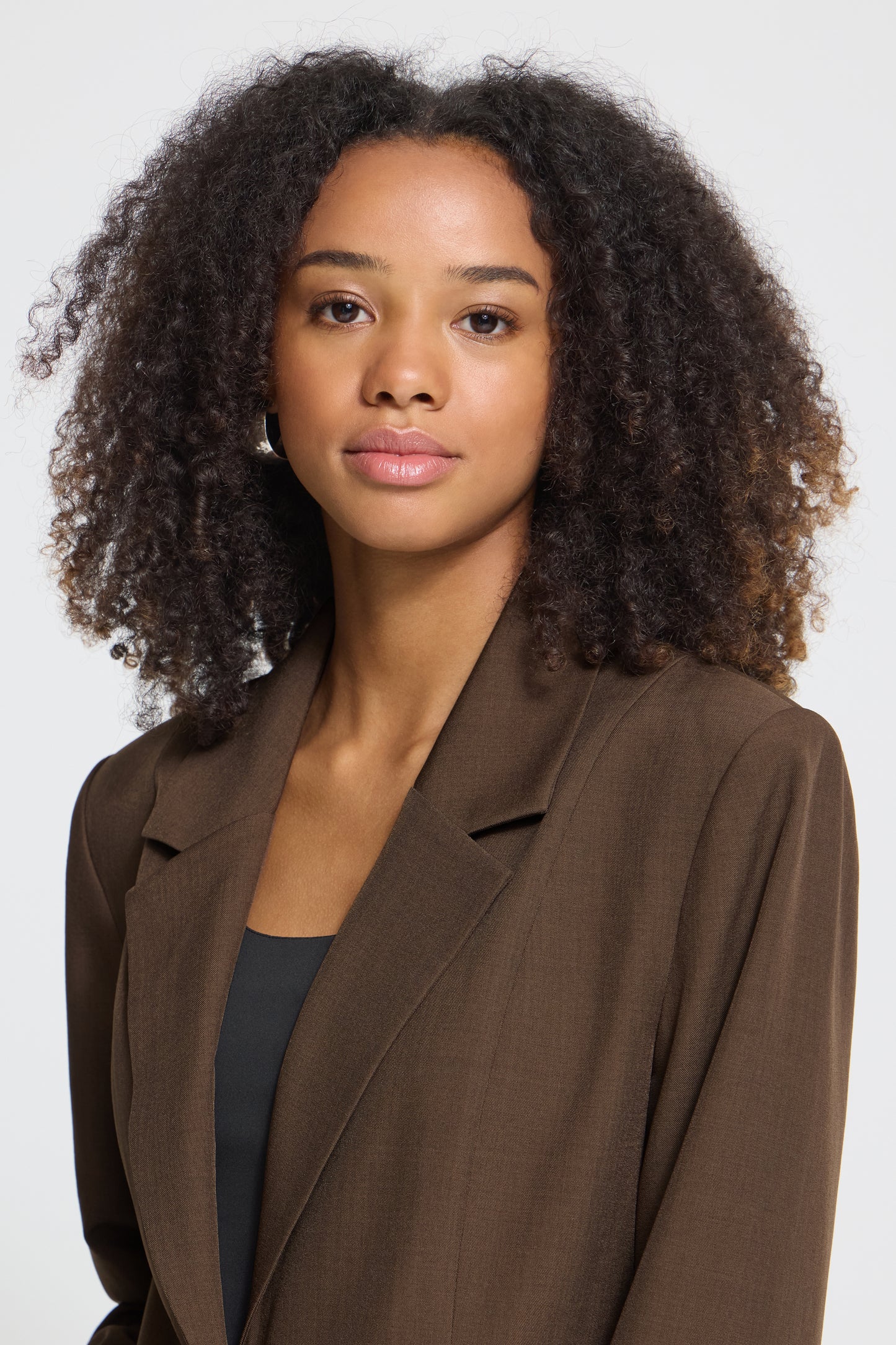 IC FAVA LONG BLAZER - brun