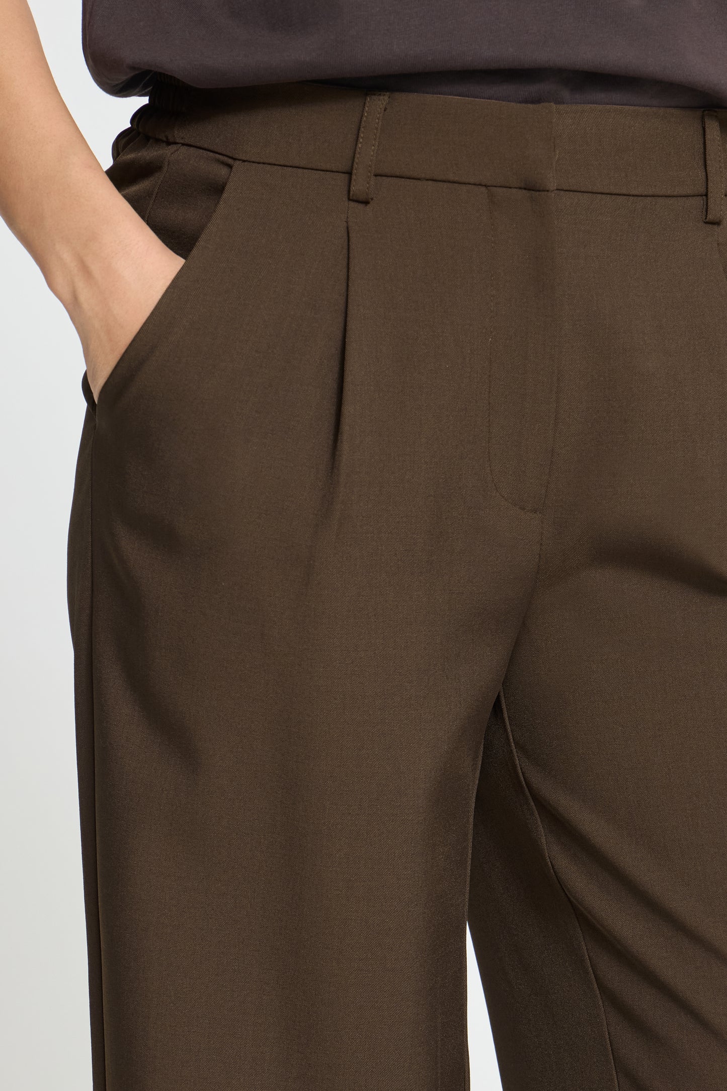 IC FACA WIDE PANTS - BRUN