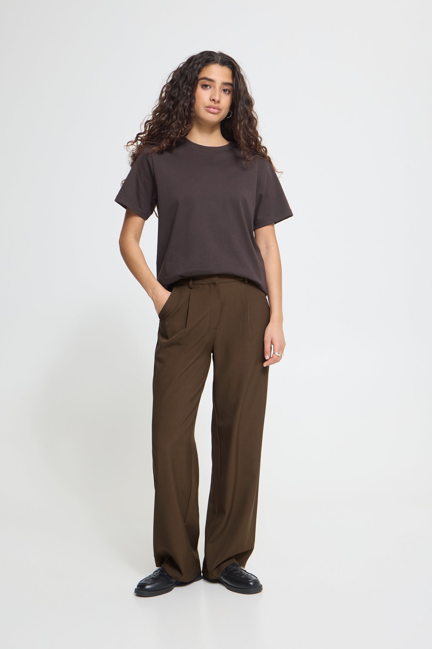 IC FACA WIDE PANTS - BRUN