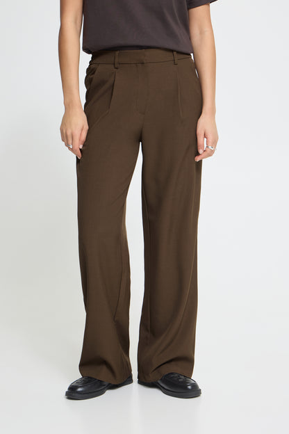 IC FACA WIDE PANTS - BRUN