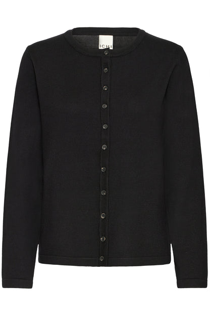 IC LULS O-Neck Cardigan - black
