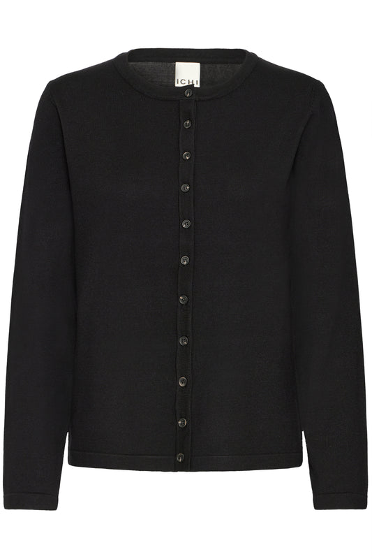 IC LULS O-Neck Cardigan - black