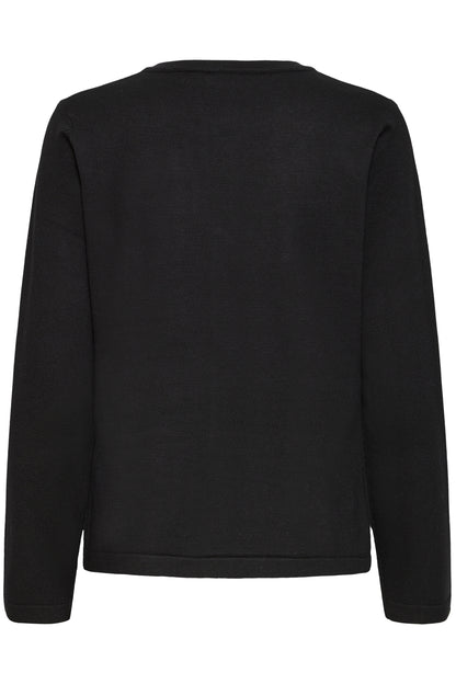 IC LULS O-Neck Cardigan - black
