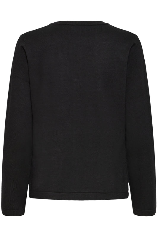 IC LULS O-Neck Cardigan - black