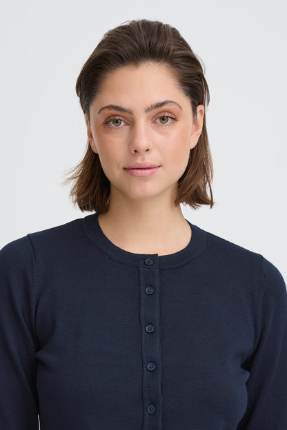 IC Luls O-neck Cardigan - marine