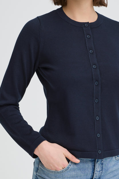 IC Luls O-neck Cardigan - marine