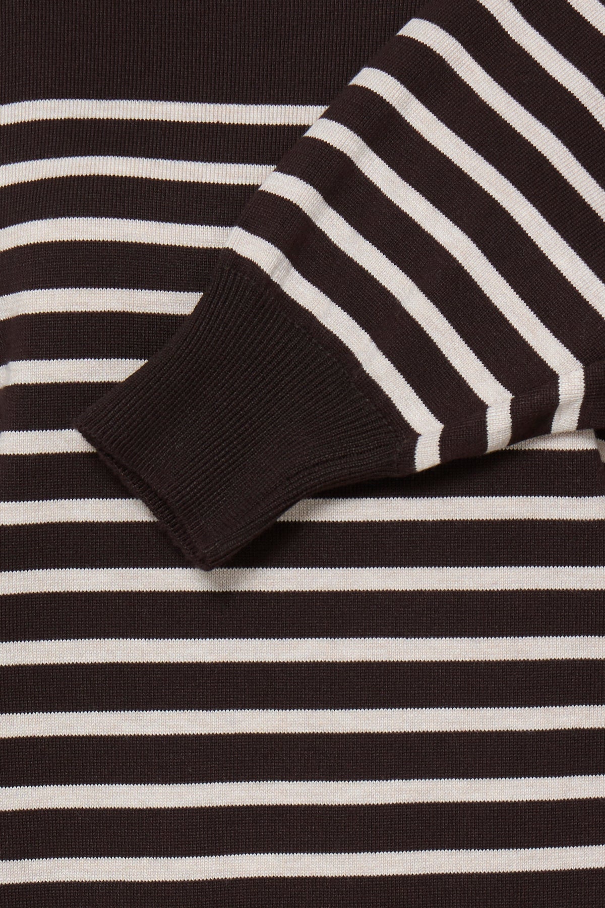 IC LULS BOAT NECK STRIK BLUSE - Chocolate strib