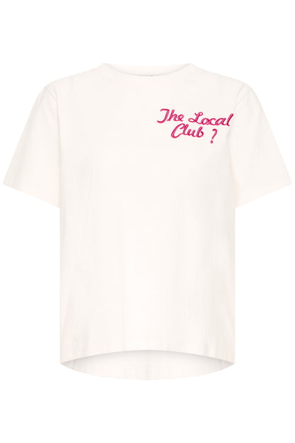 IC PAIA SS2 T-shirt - hvid m/lyserød logo