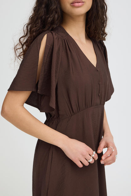 IC ANIVA Dress - coffee brown
