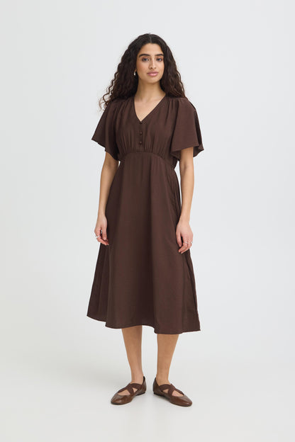 IC ANIVA Dress - coffee brown