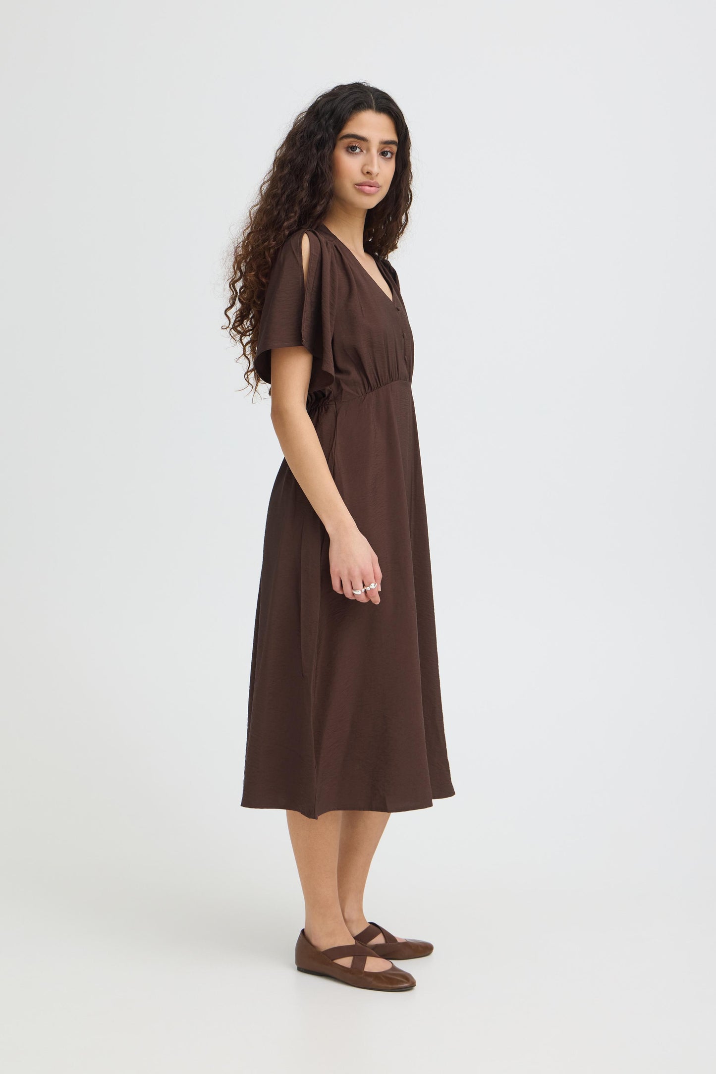 IC ANIVA Dress - coffee brown