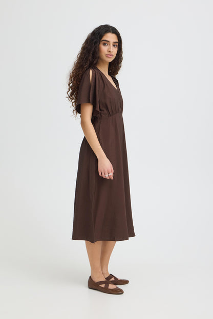IC ANIVA Dress - coffee brown