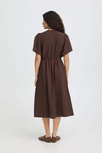 IC ANIVA Dress - coffee brown
