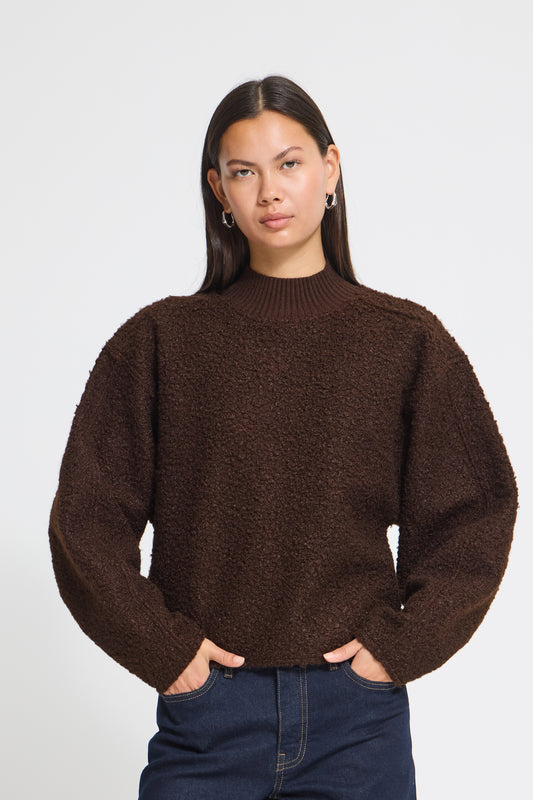 IC CURLEY Teddy Pullover - Coffee Bean