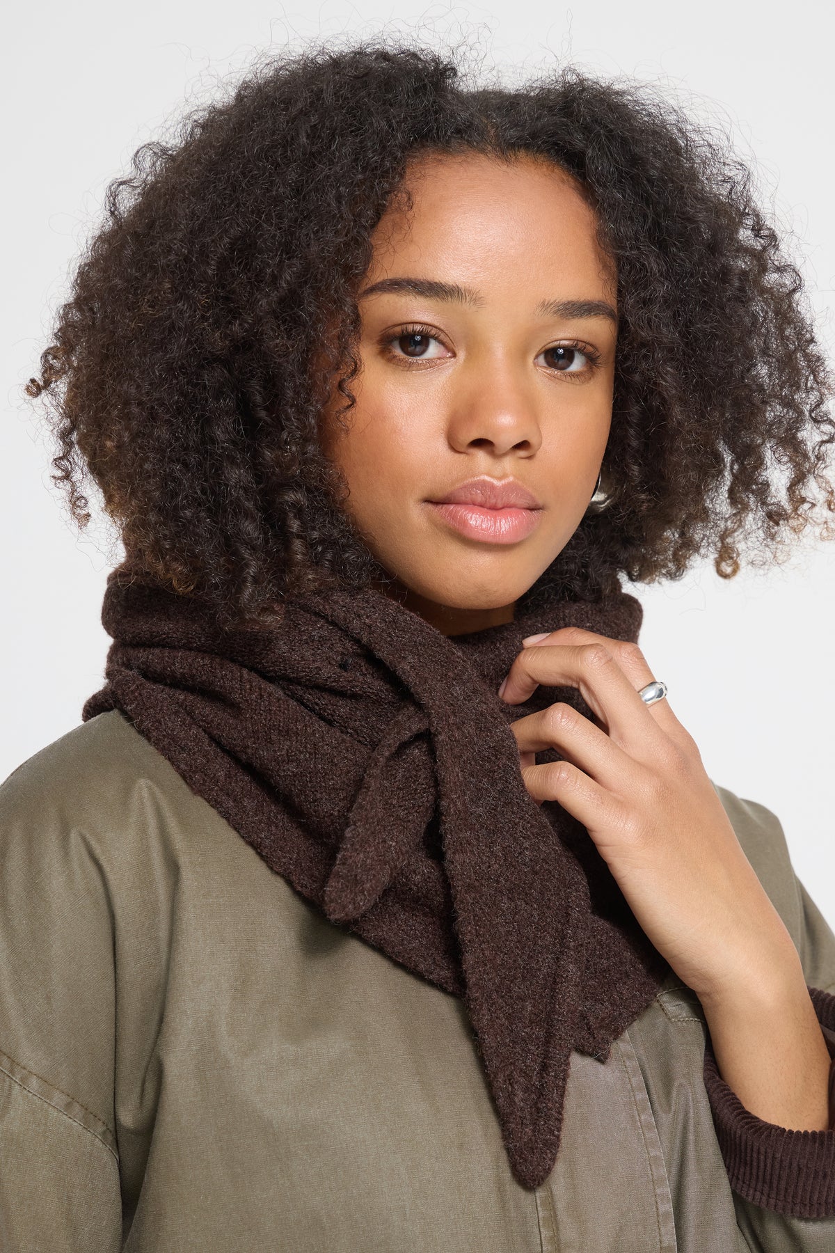 IC GRY SCARF - Coffee brun