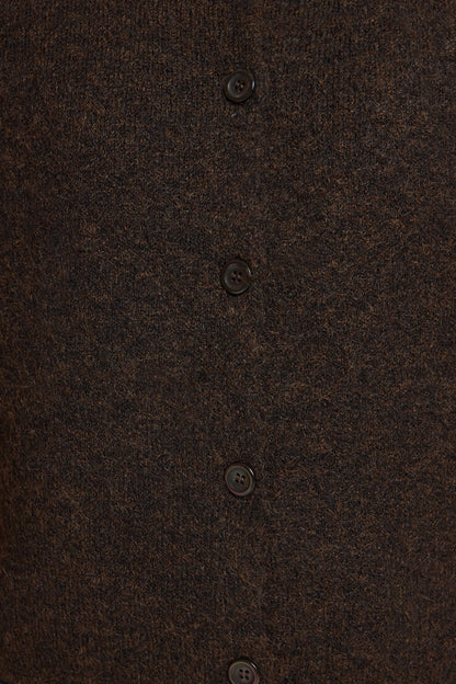 IC PANORA Strik vest - Coffee Bean brun