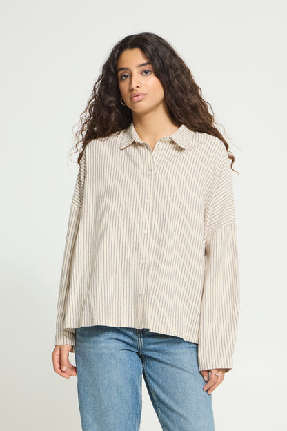 IC TAMANNA SHIRT - birch/coffee