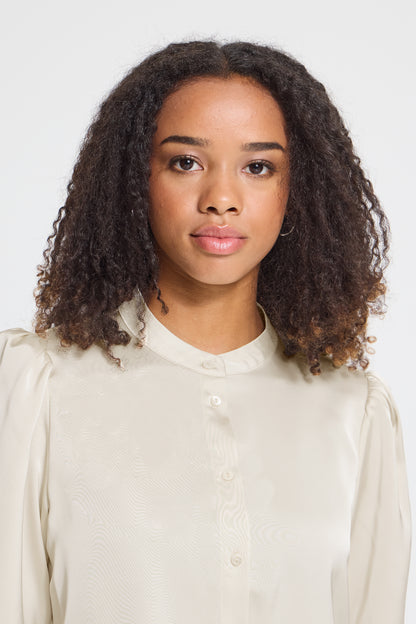 IC Letta thin shirt - skjortebluse - creme birch