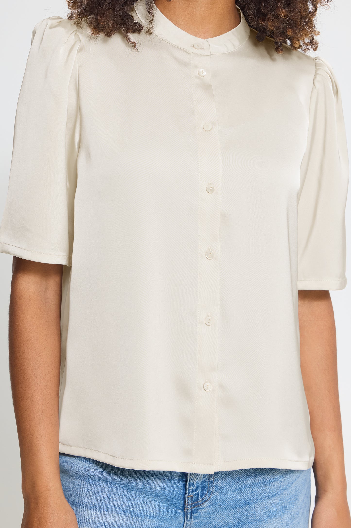 IC Letta thin shirt - skjortebluse - creme birch