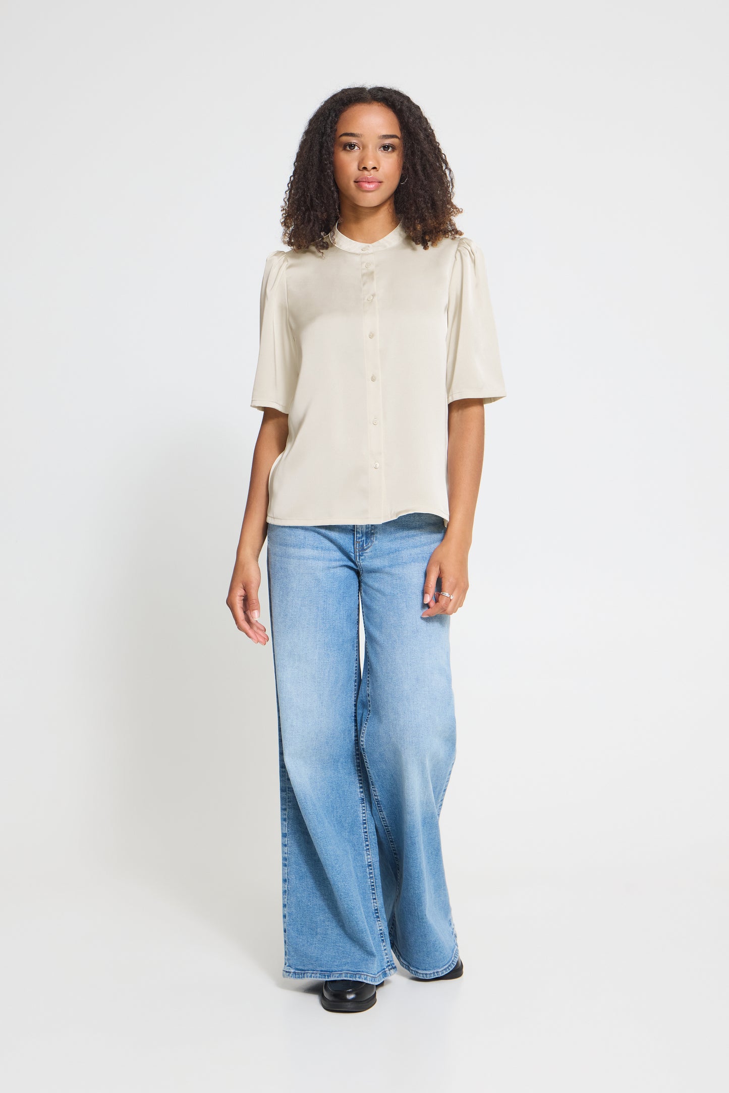 IC Letta thin shirt - skjortebluse - creme birch