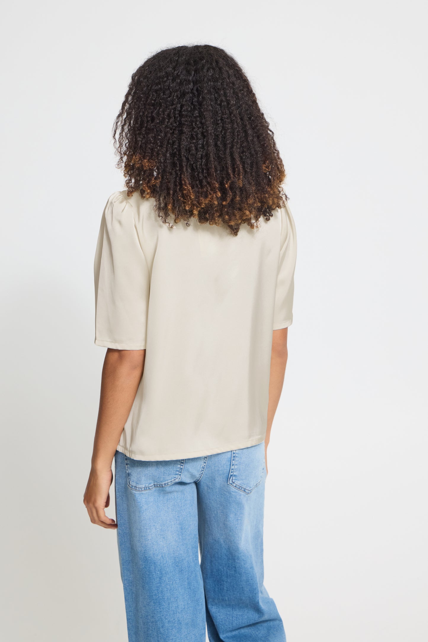 IC Letta thin shirt - skjortebluse - creme birch