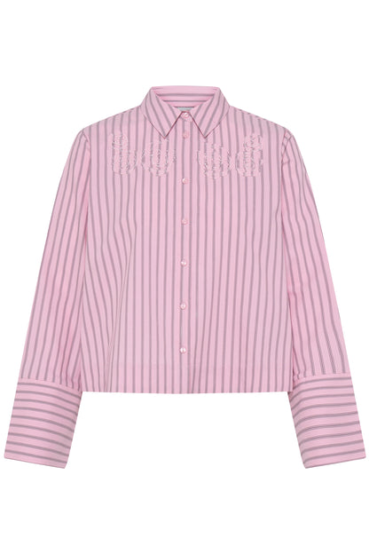 IC JOYA SHIRT - Pink/fudge strib
