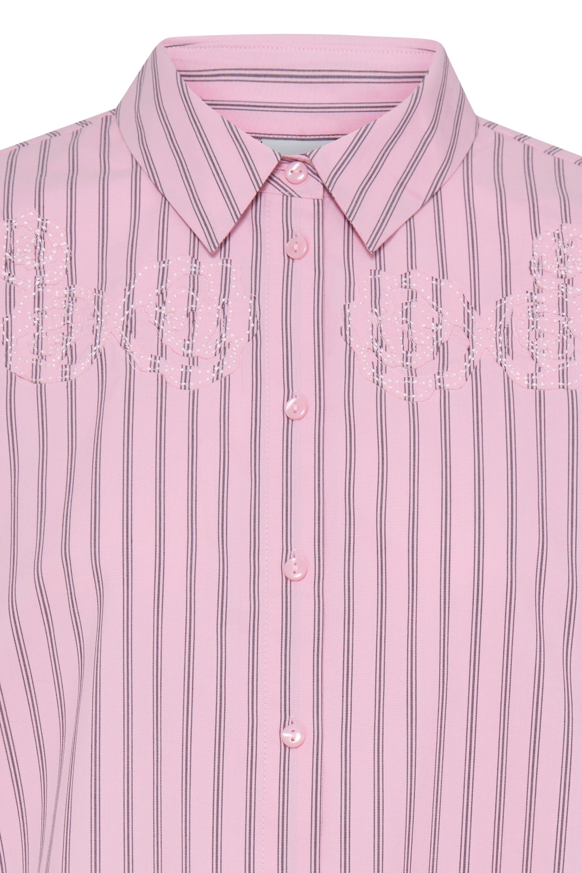 IC JOYA SHIRT - Pink/fudge strib