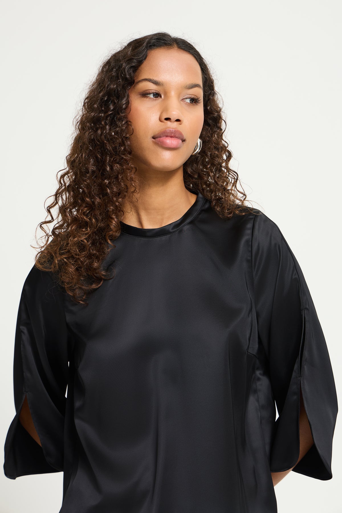 IC RUTH MS BLOUSE - BLACK M/SLIDS I ÆRME