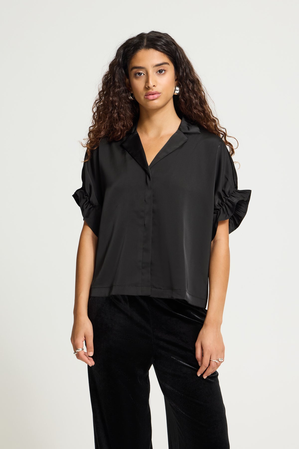 IC LETTA THIN SH2 - Shirt - black
