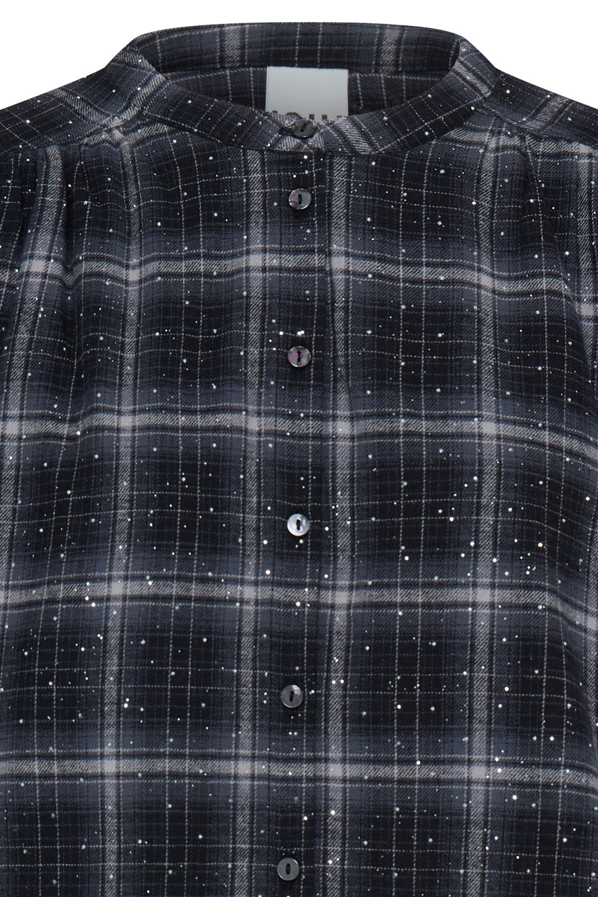 IC LALANA SHIRT - BLACK GREY M/SIMILI STEN