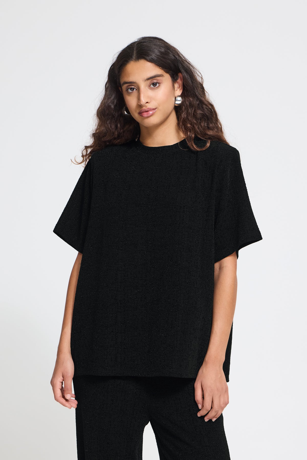 IC NAREEN SS2 - Bluse - sort m/lurex