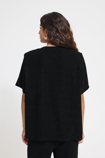 IC NAREEN SS2 - Bluse - sort m/lurex