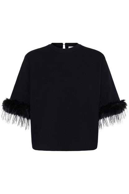 IC DALISE SS - STRIK BLUSE M/FRYNSER