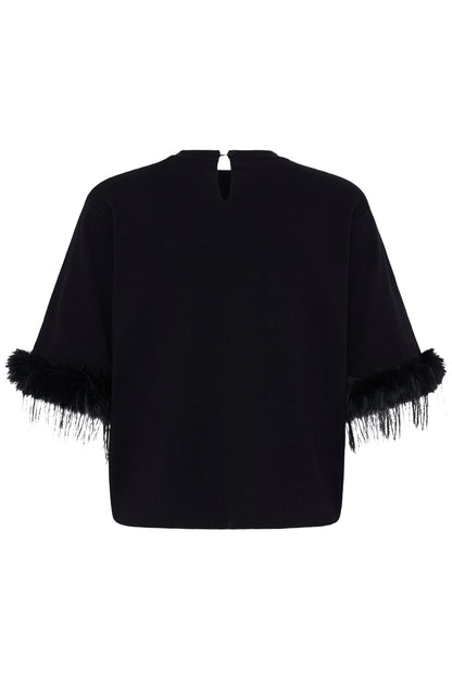IC DALISE SS - STRIK BLUSE M/FRYNSER