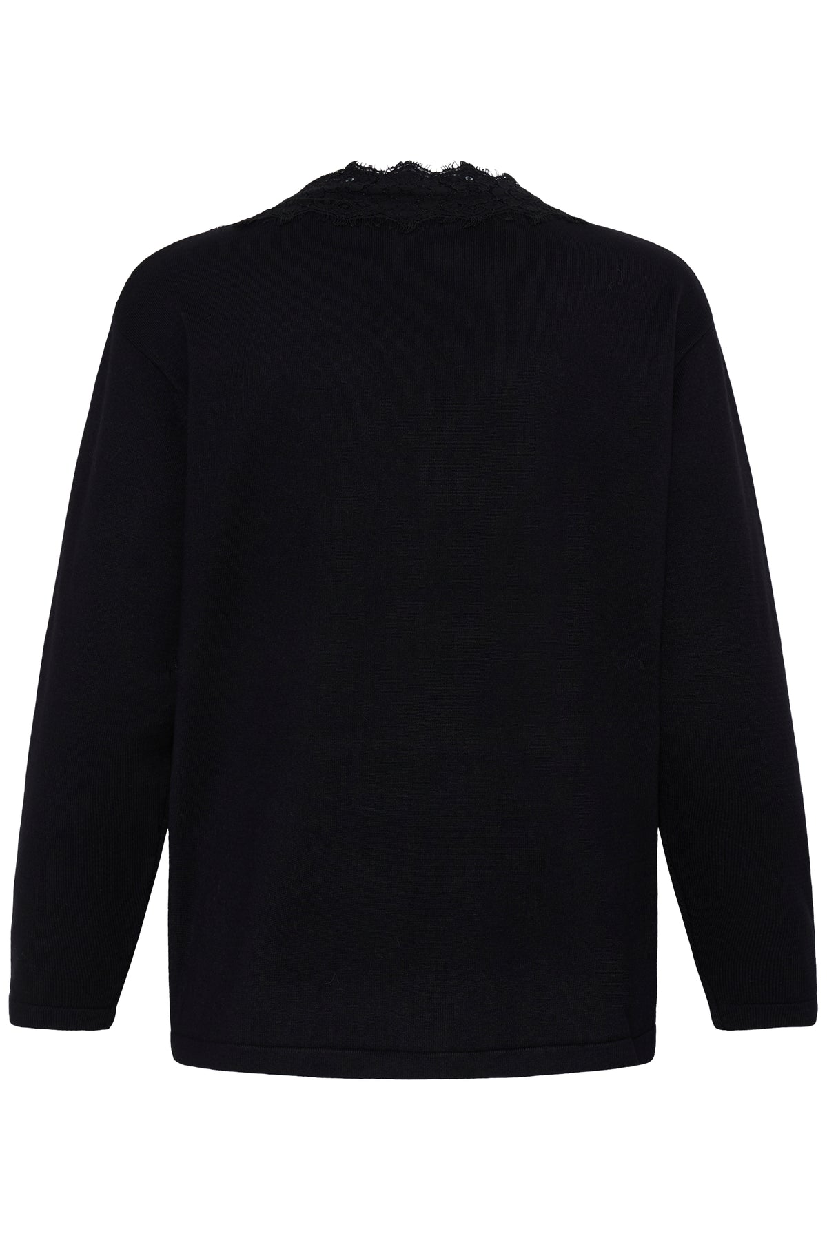 IC LULS LACE LONG SHIRT - BLACK