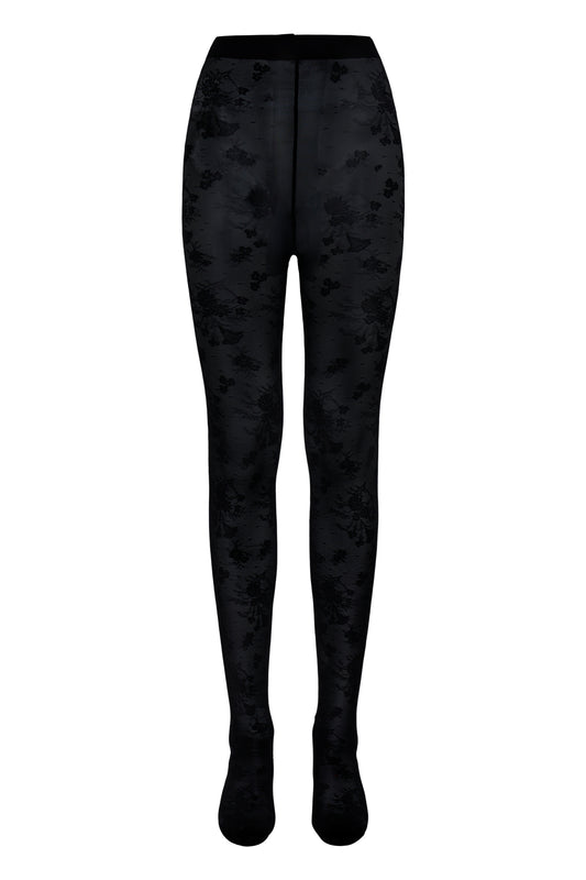 IC SIMONA LACE TIGHTS - sort