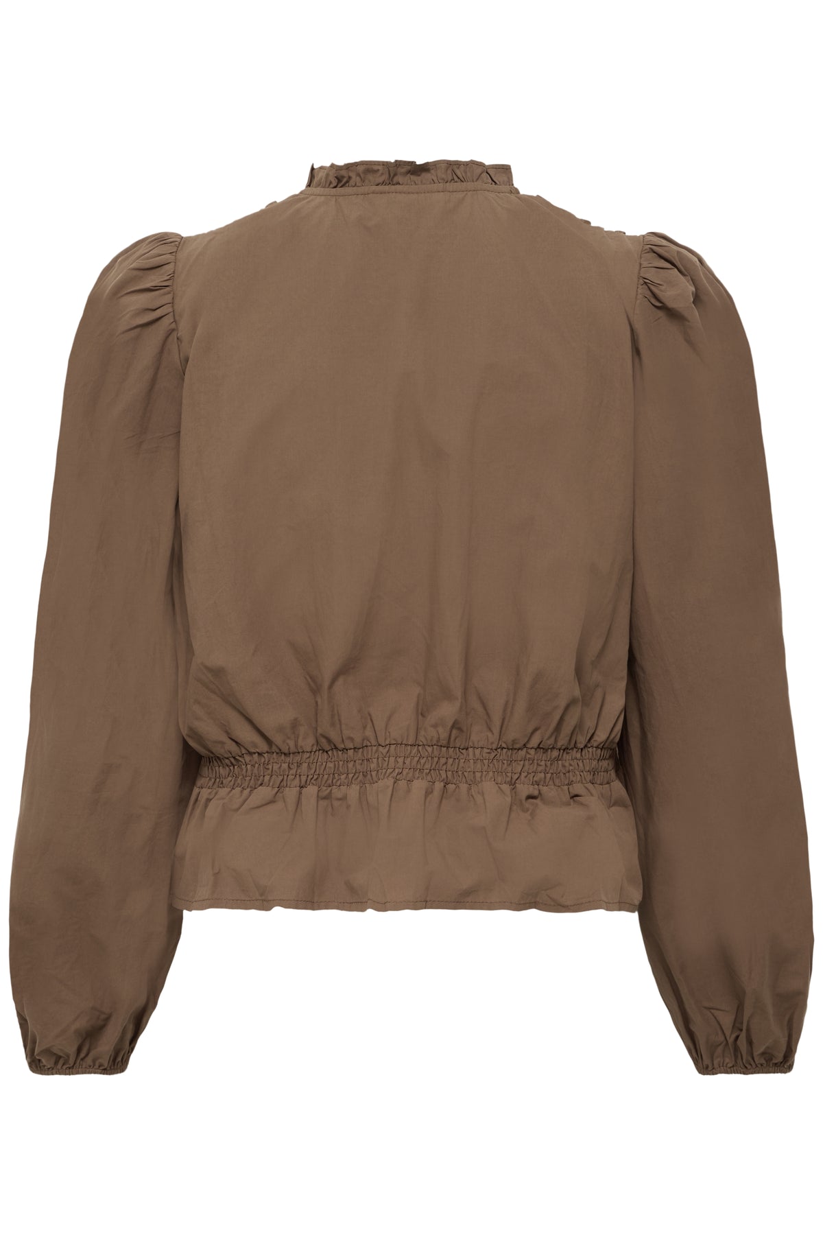 IC NOBIA LS SKJORTE BLUSE M/FINE DETALJER - CARAFE BRUN