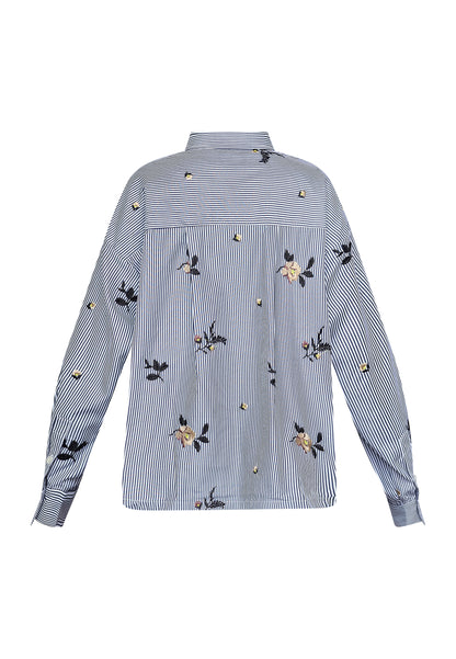 SP ENOLA-Shirt - navy stripes m/broderi