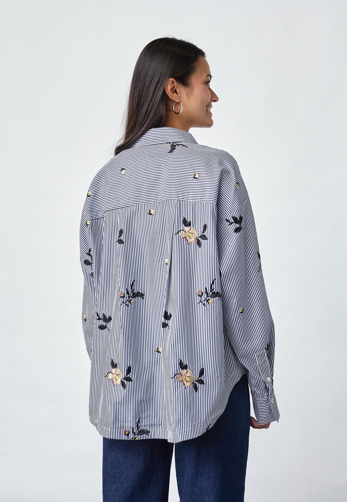 SP ENOLA-Shirt - navy stripes m/broderi