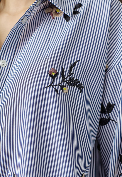 SP ENOLA-Shirt - navy stripes m/broderi