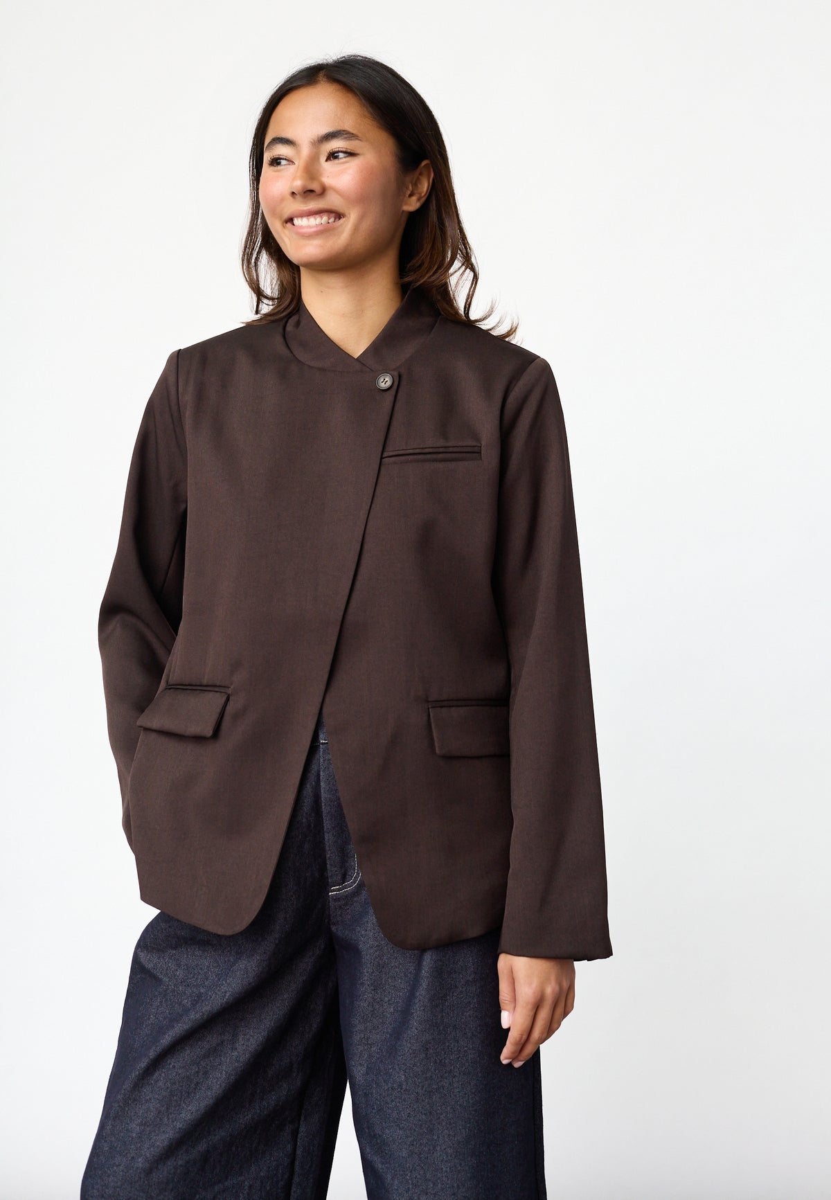 SP VIKSA-HIGH BLAZER - Mocca