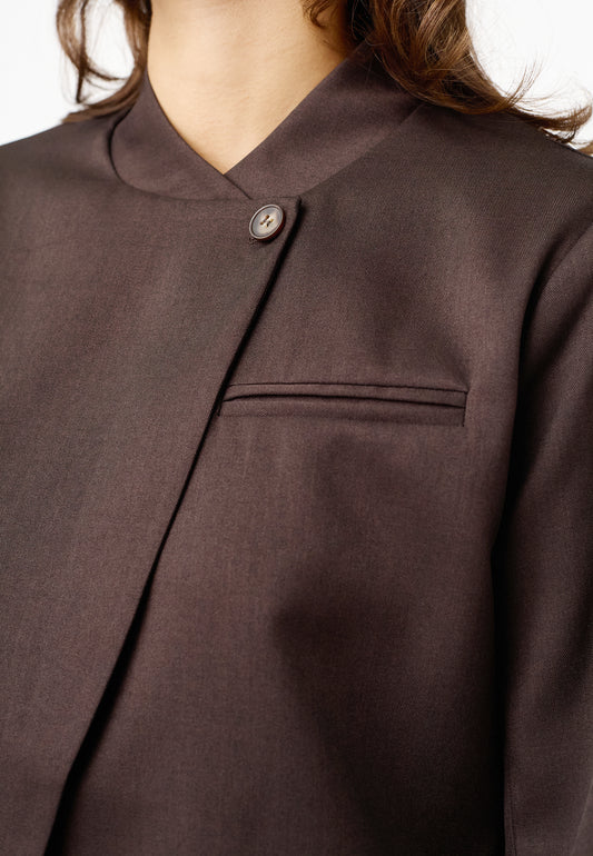SP VIKSA-HIGH BLAZER - Mocca