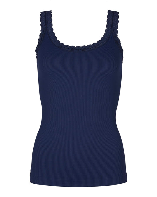 TS Frida Rib Top - Blu