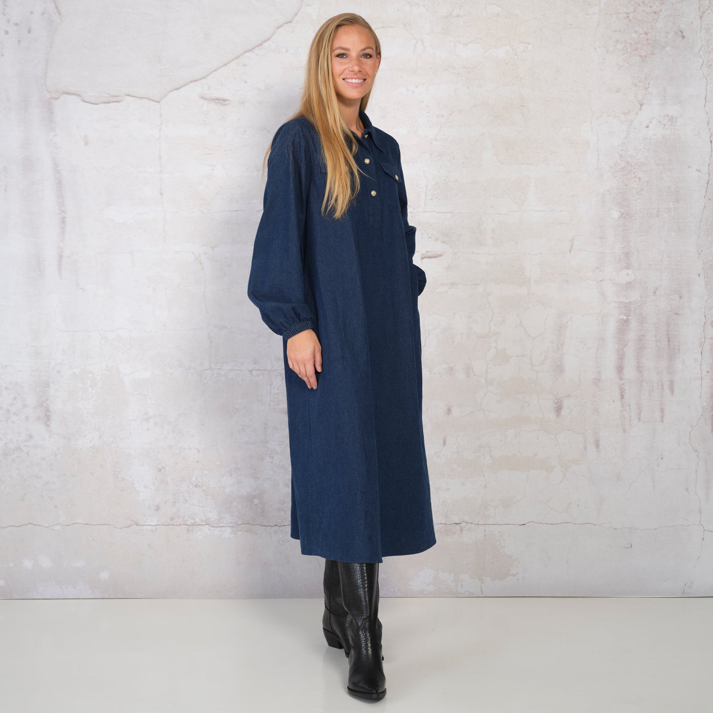 PP Paulina Dress - blå denim