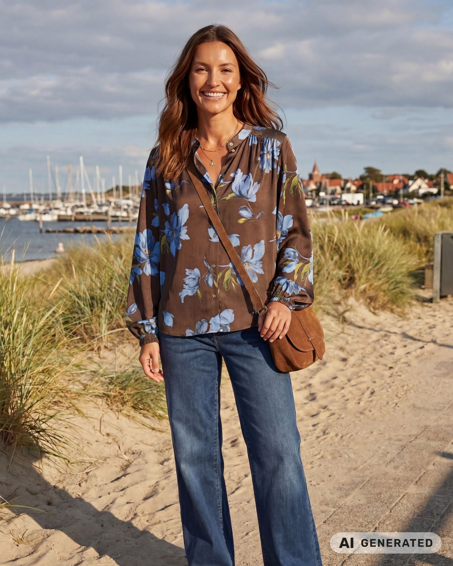 PP Estelle Blouse - brown/green/blue