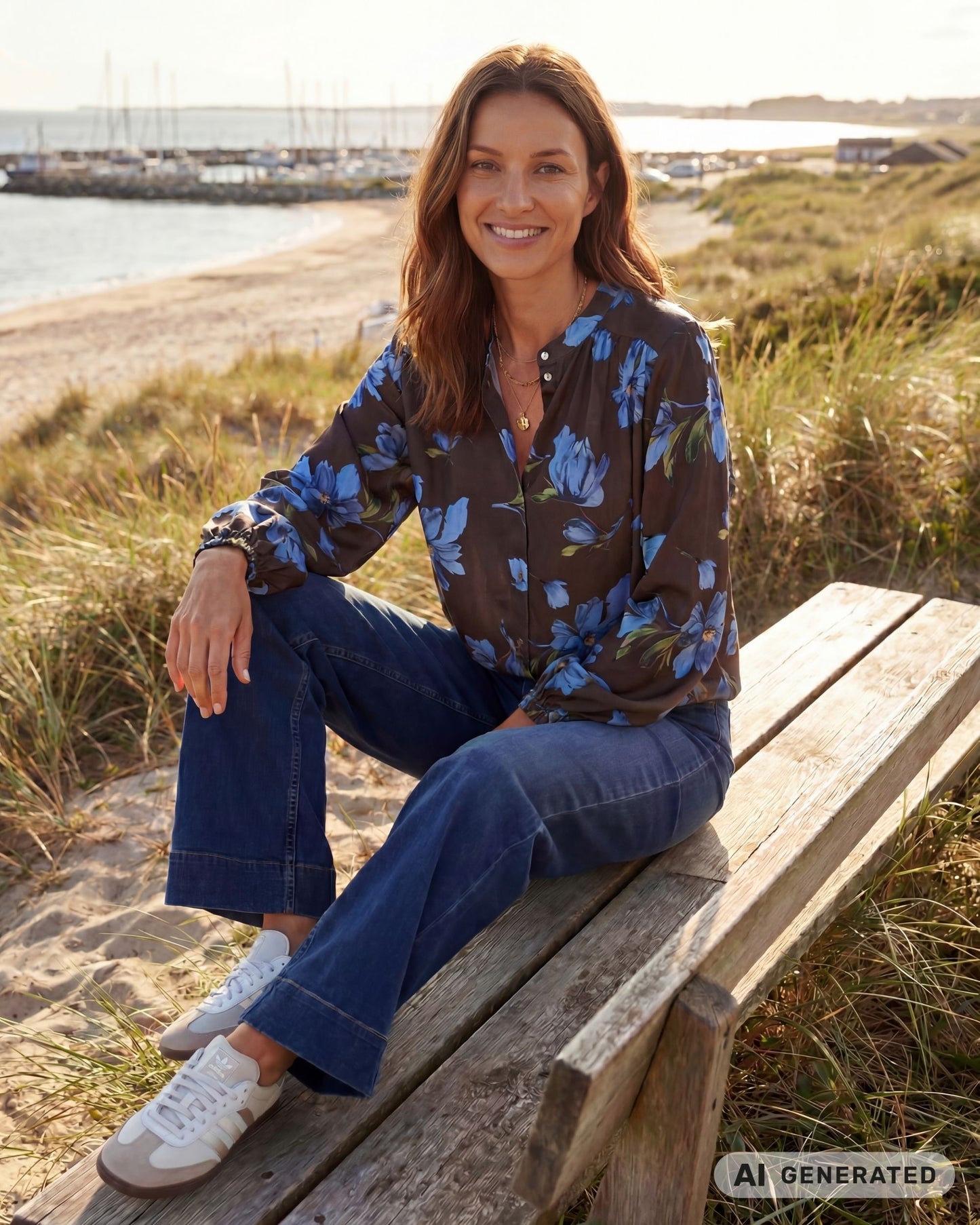 PP Estelle Blouse - brown/green/blue