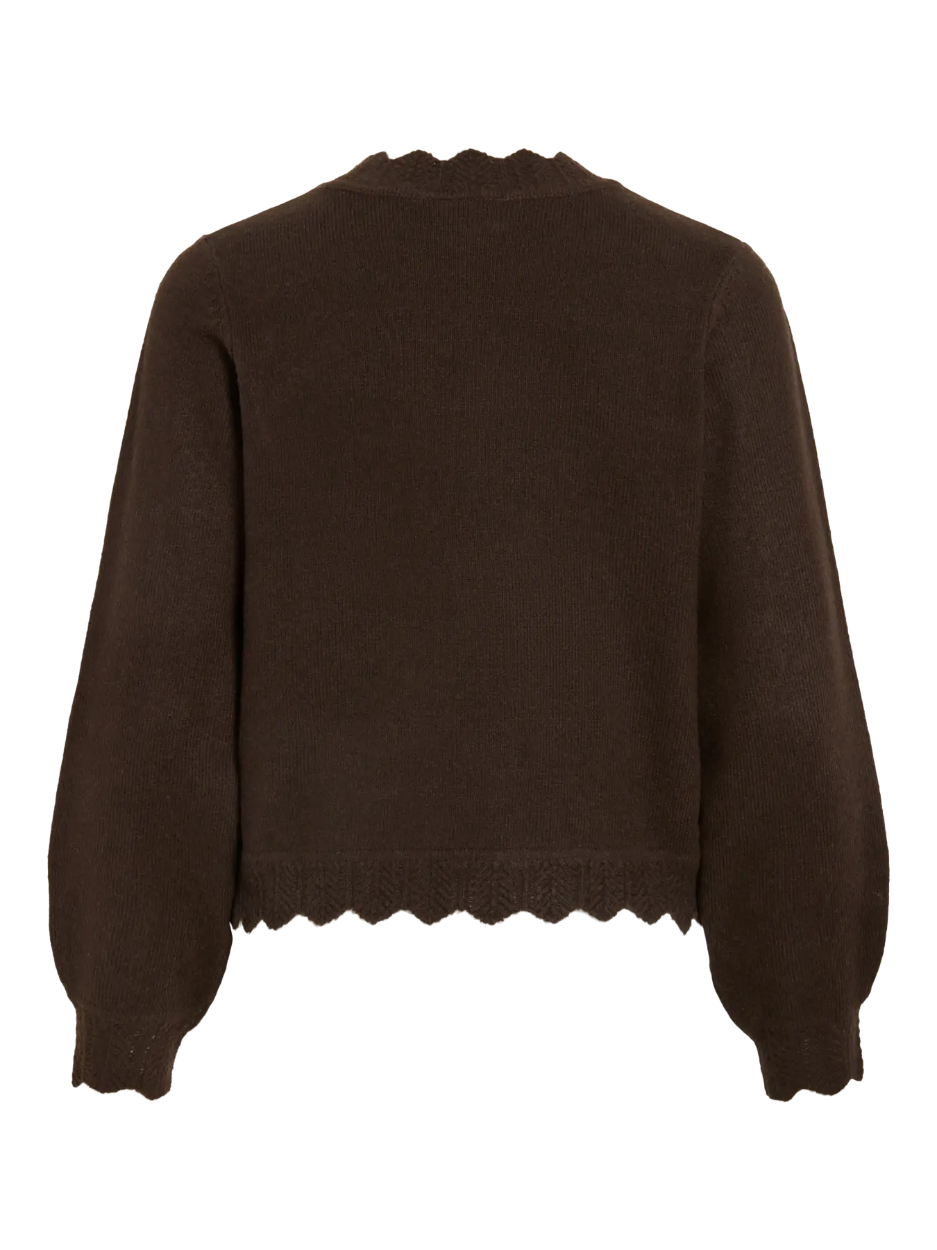 VL VINIKOLINA O-NECK L/S Strik bluse - coffee brown