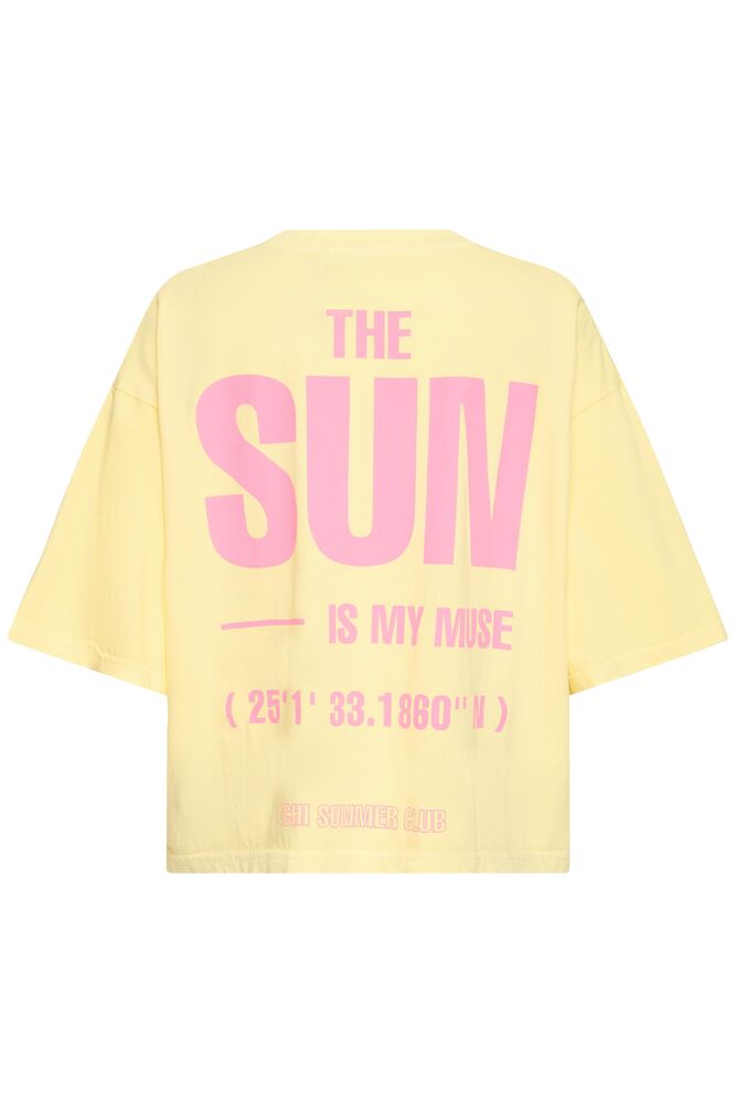 IC NICA SS4 - T-shirt - gul m/pink print