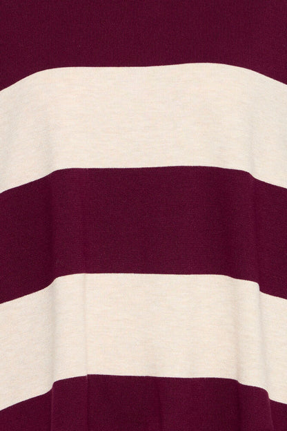 IC LULS LOOSE Shirt - hvid/rhododendron stripe