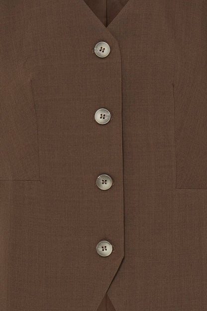 IC Fava Blazer m/korte ærmer - brown